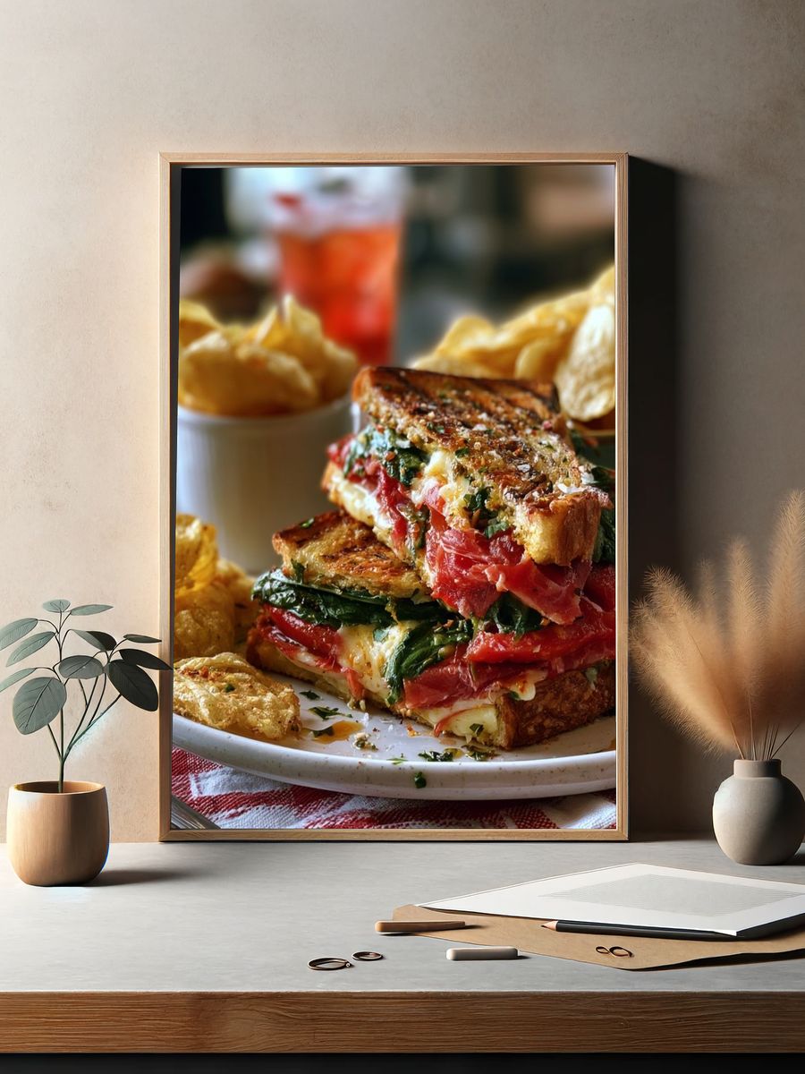Gourmet Sandwich Food-Drink Poster. — room view 2