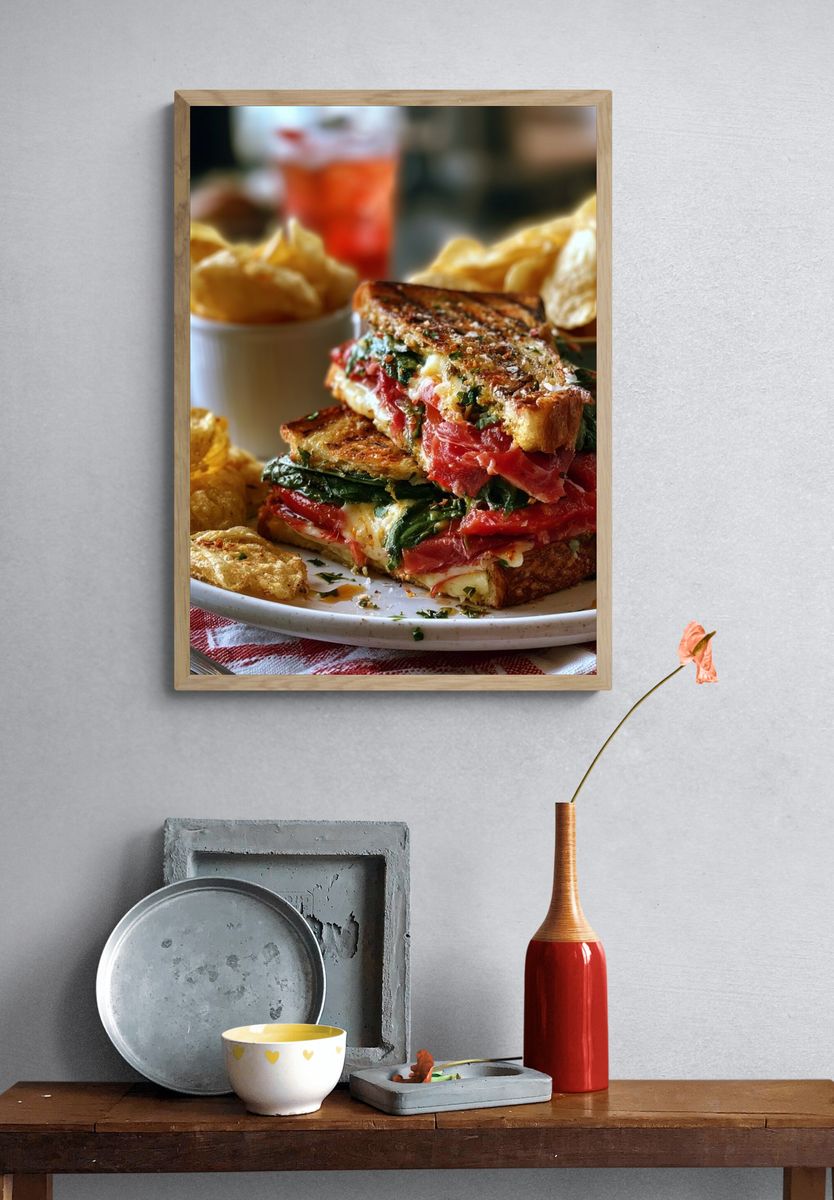 Gourmet Sandwich Food-Drink Poster. — room view 3