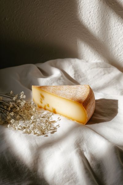 Still Life Cheese and Linen Poster.