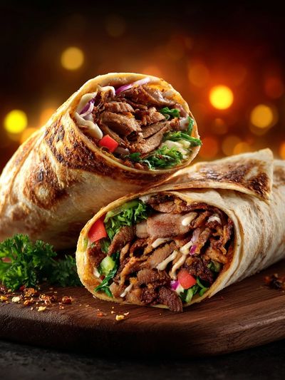 Delicious Wraps — Food Print. poster