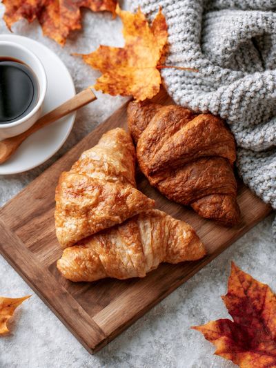 Autumn Coffee and Croissants Print.