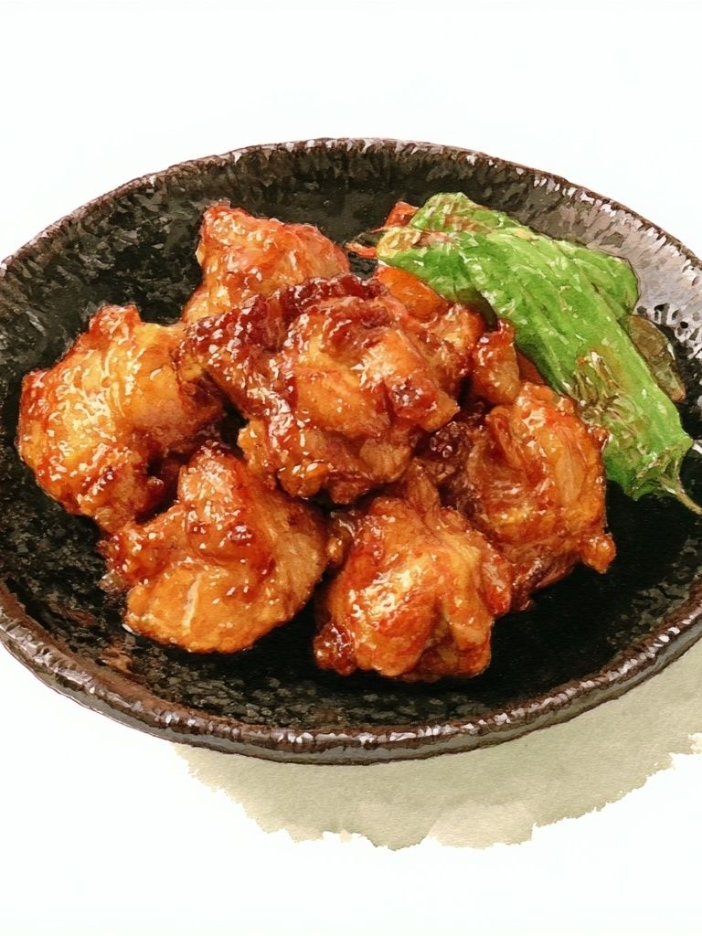 Glazed Chicken Bowl Food-Drink Print. poster — food-drink art