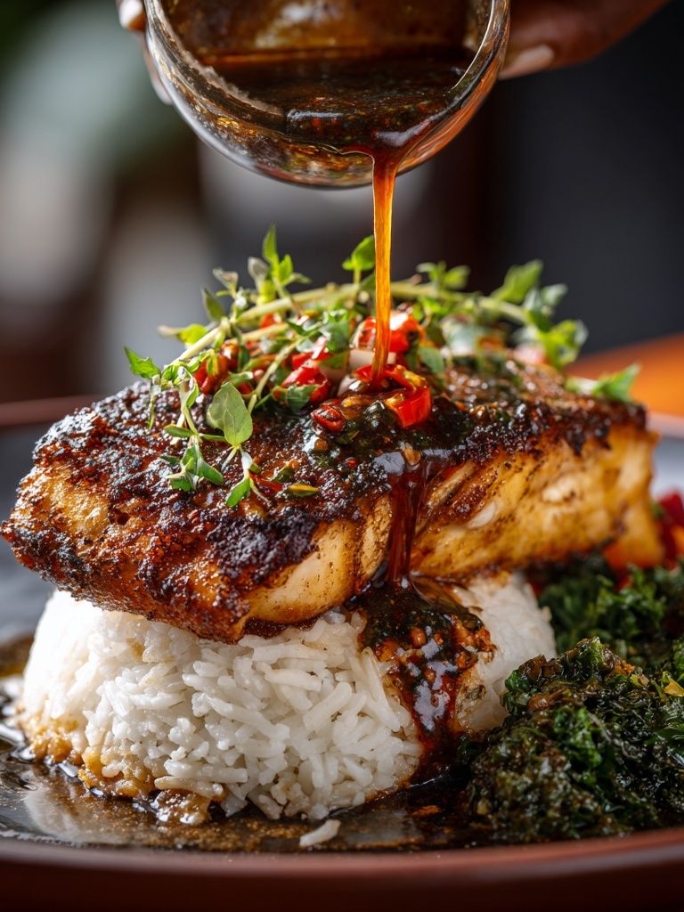 Gourmet Glazed Fish Food Poster. poster — food-drink art