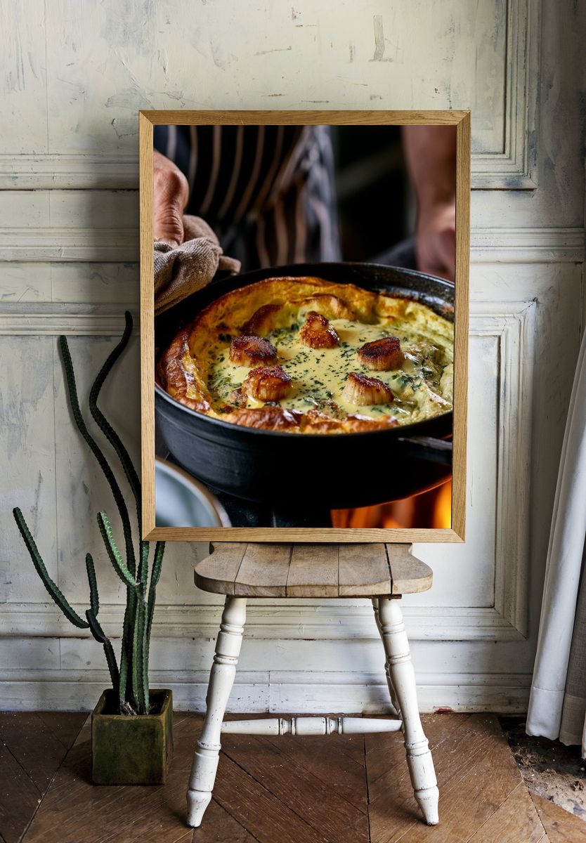 Scallop Skillet Food Photography Poster. room preview