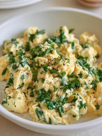 Herbed Scrambled Eggs Food-Drink Poster. poster print