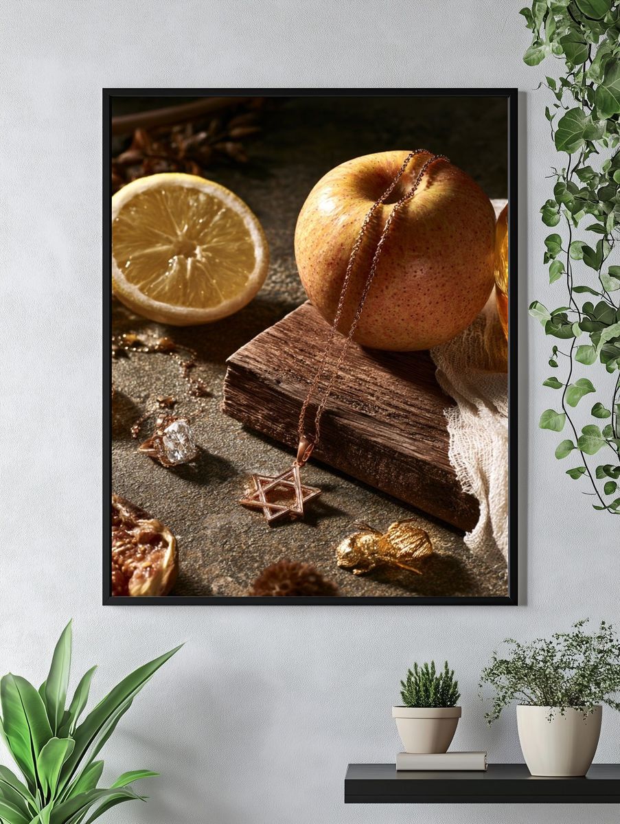 Still Life with Apple and Lemon Print. — room view 4