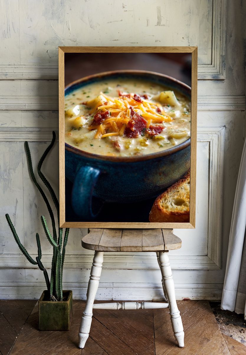 Creamy Soup Bowl Food Poster room preview