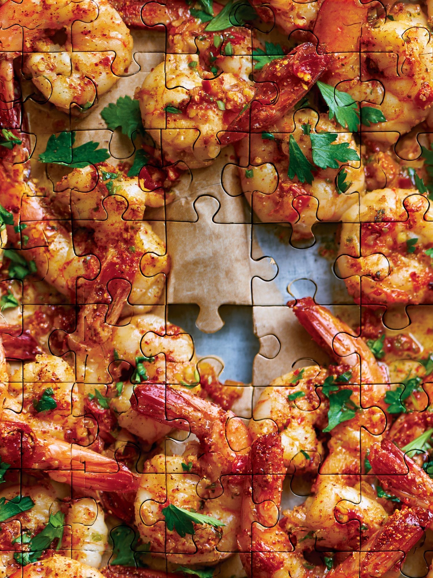 Shrimp Jigsaw Food Print. poster — food-drink art