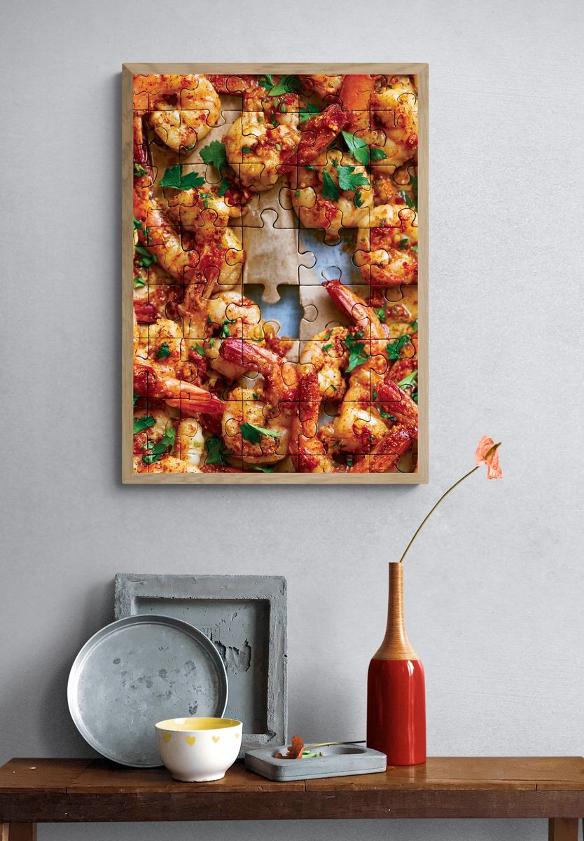 Shrimp Jigsaw Food Print. — room view 3
