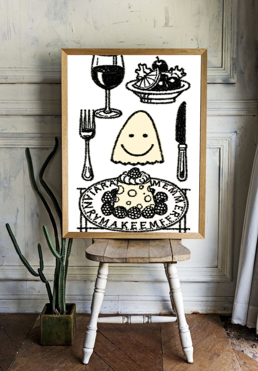 Smiley Food Still Life Poster. room preview
