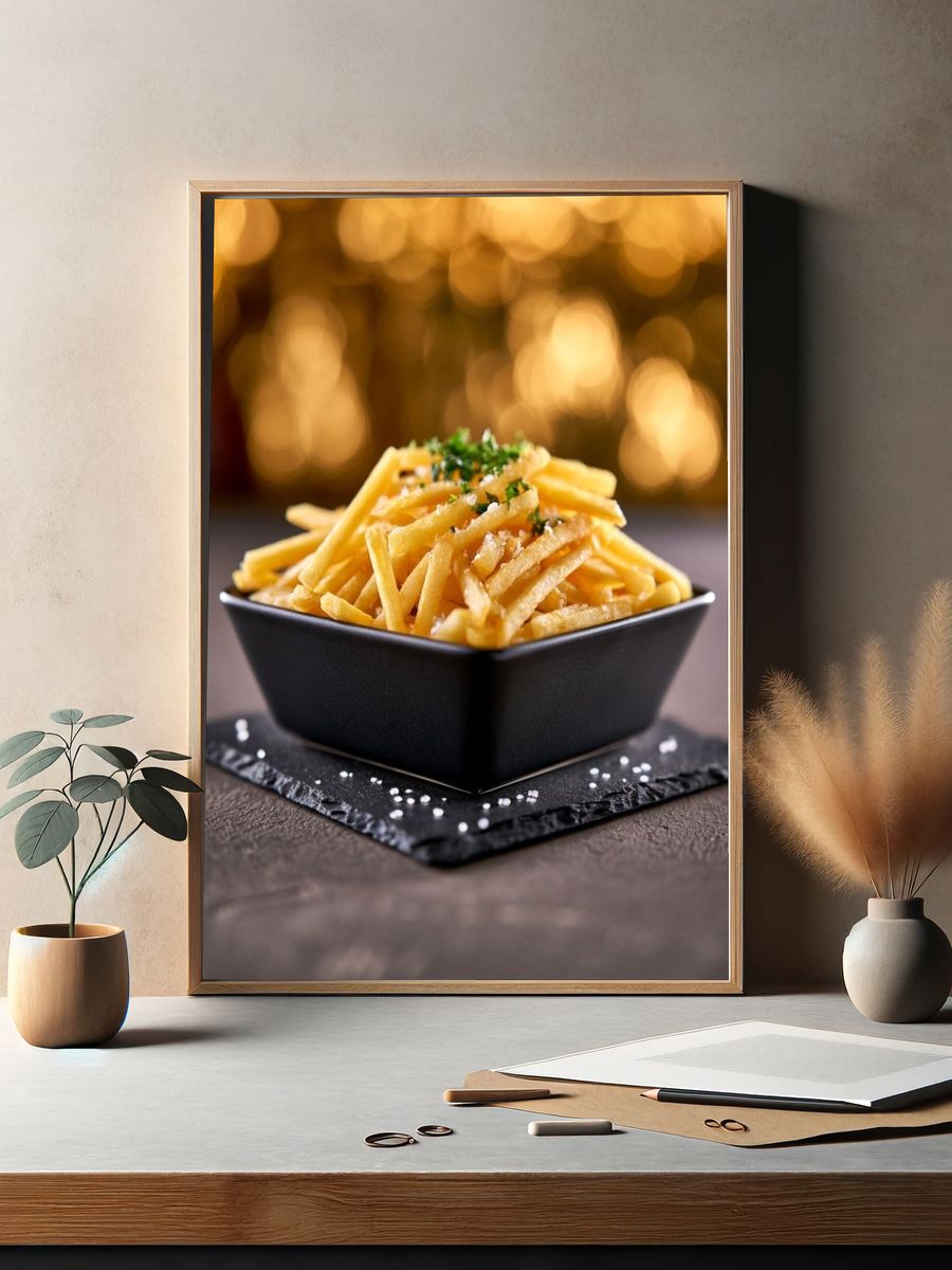 Gourmet French Fries Food-Drink Poster. — room view 2