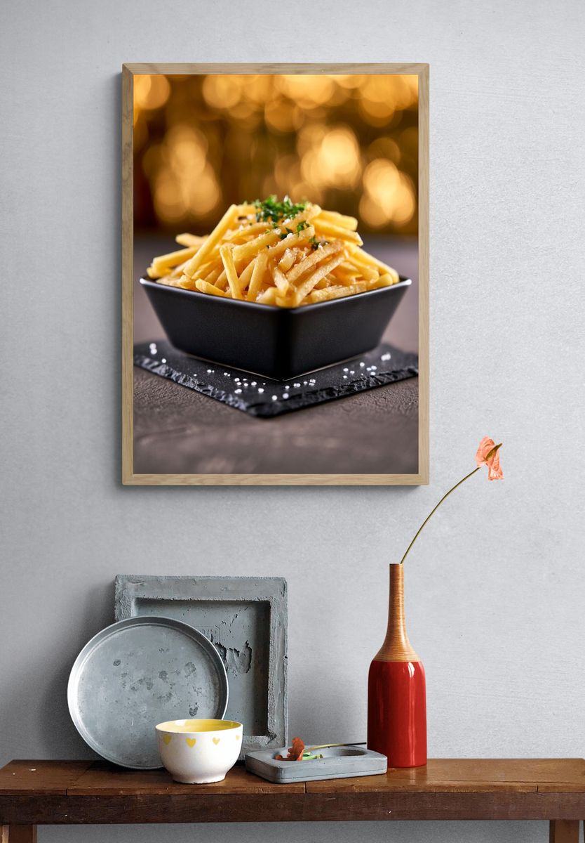 Gourmet French Fries Food-Drink Poster. — room view 3