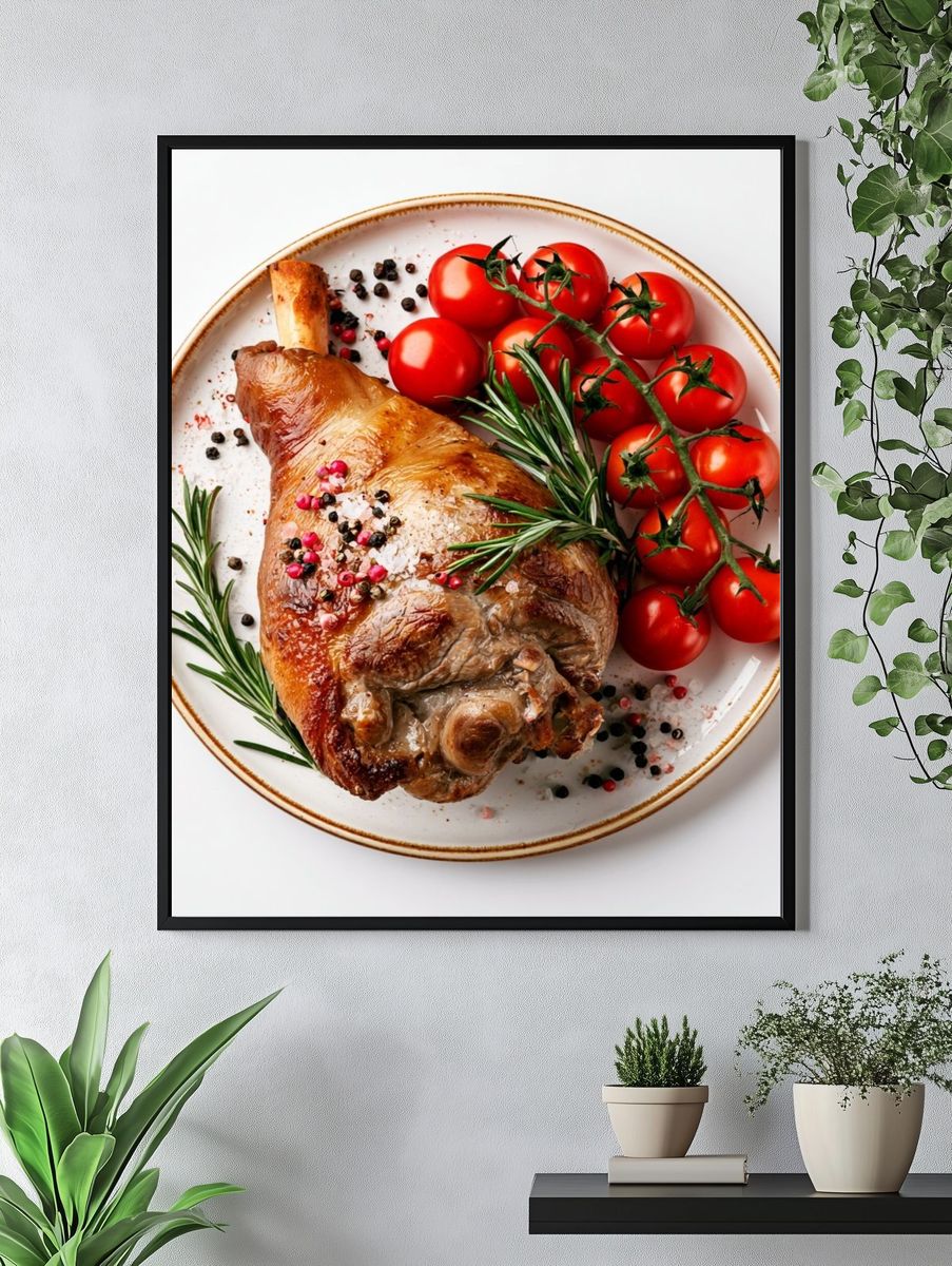 Roasted Lamb and Tomatoes Print. — room view 4