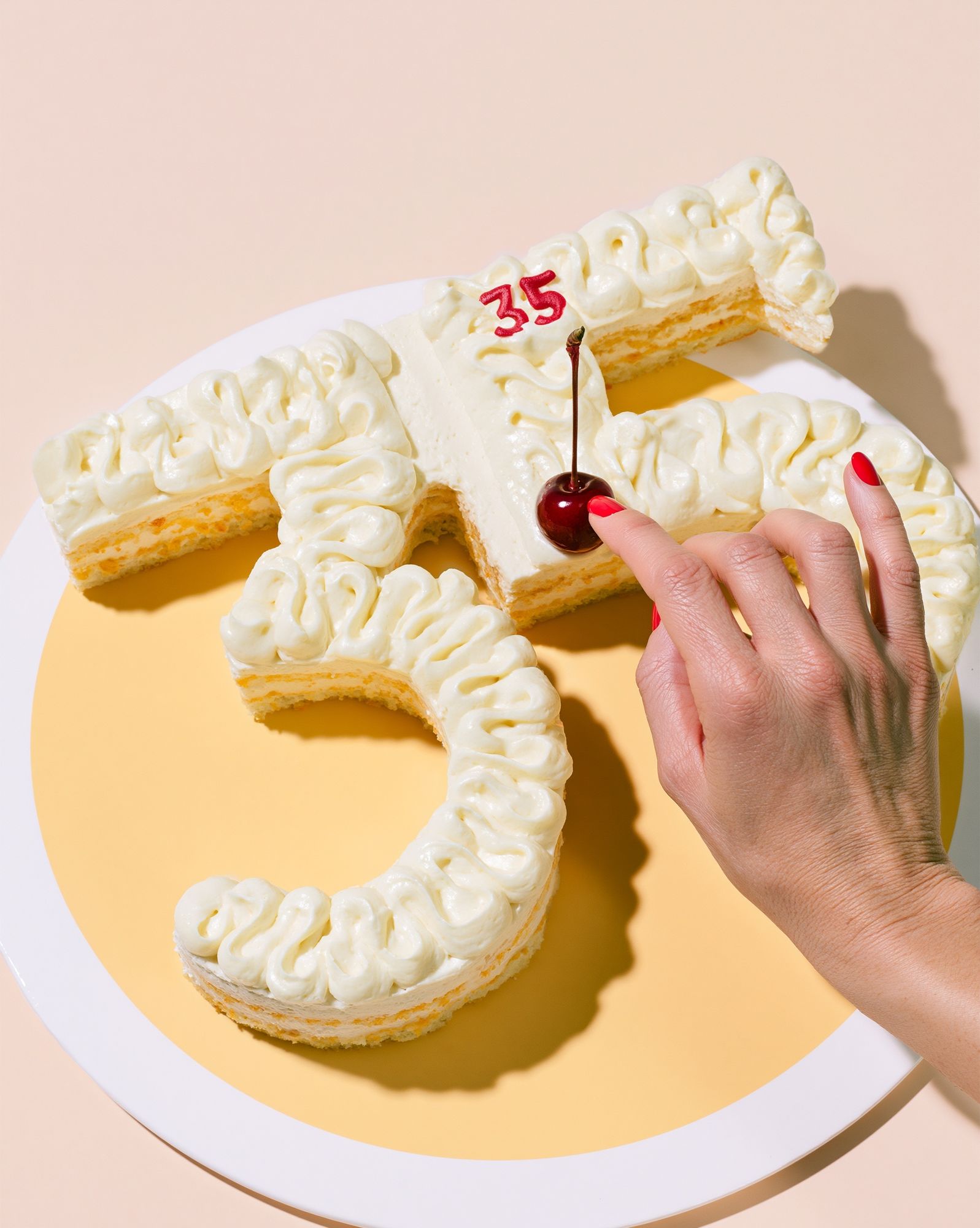 Number 35 Cake Photography Poster. poster detail