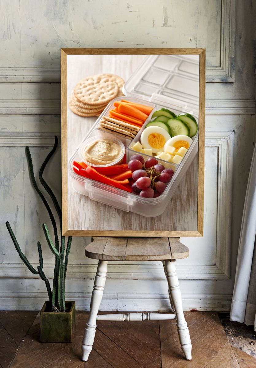 Healthy Snack Box Photography Poster. — room view 1