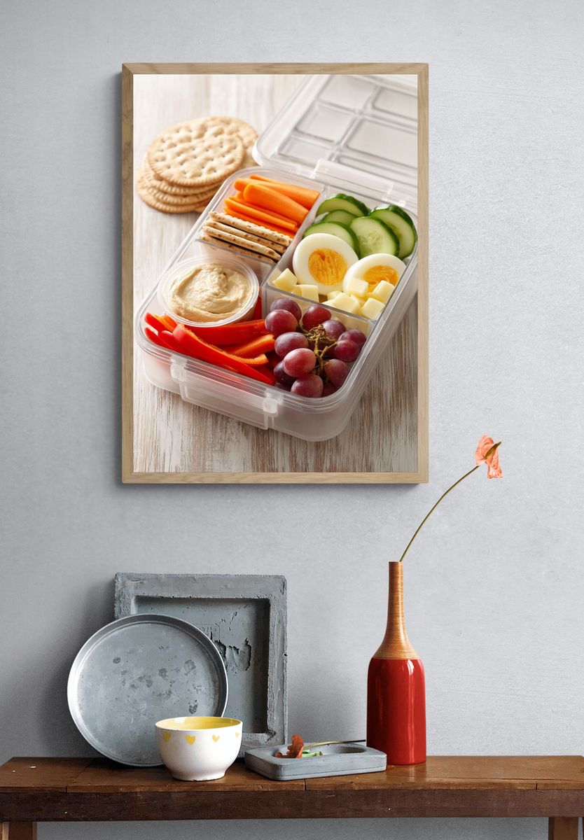 Healthy Snack Box Photography Poster. — room view 3