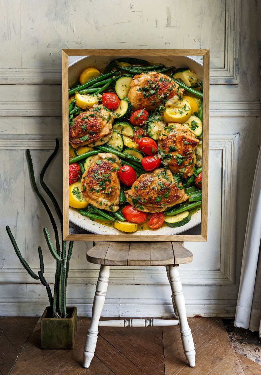 Roasted Chicken and Vegetables Poster room preview