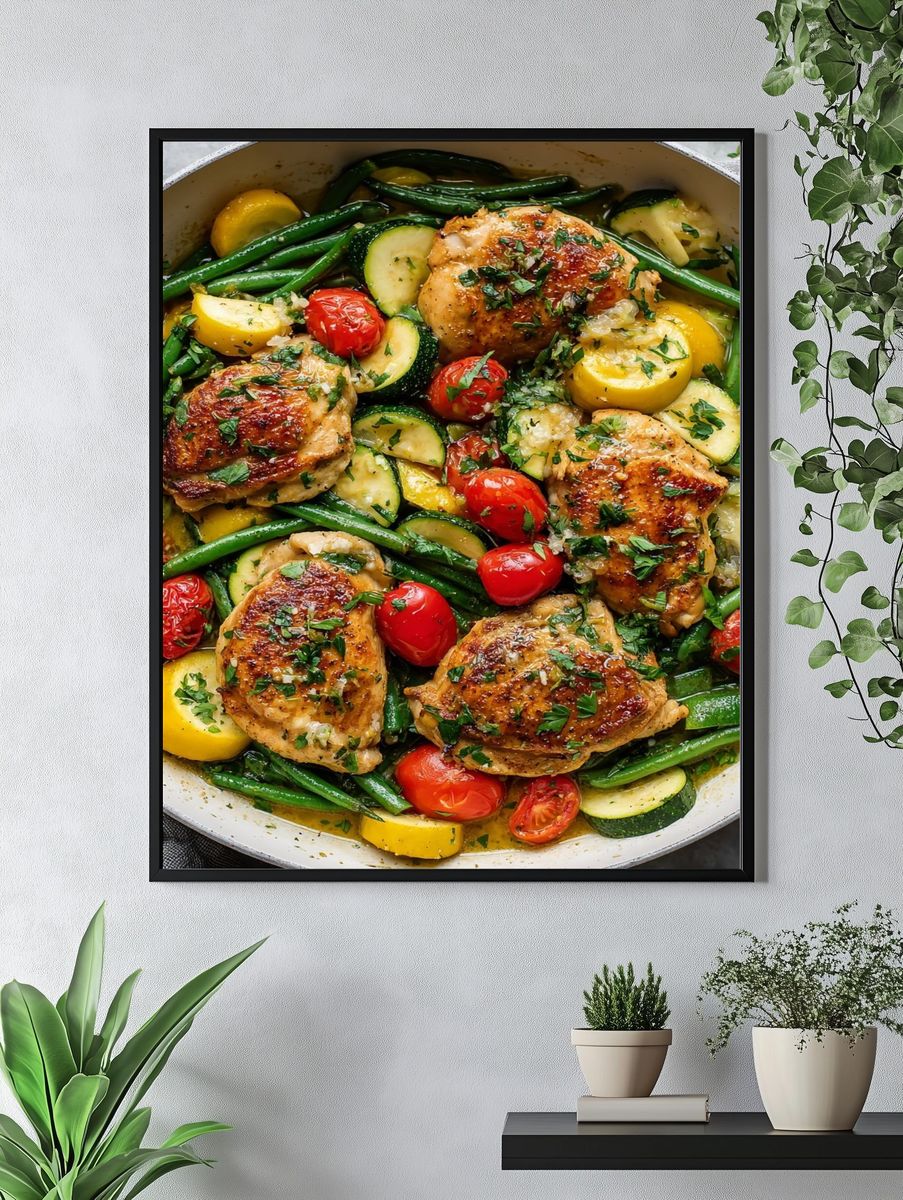 Roasted Chicken and Vegetables Poster. — room view 4