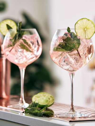 Pink Gin Cocktail Photography Poster.