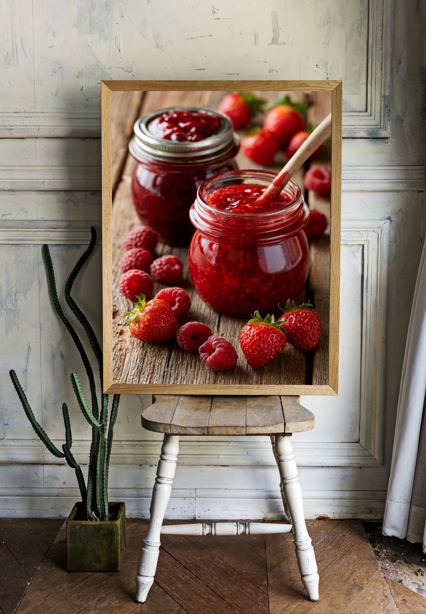 Strawberry Raspberry Jam Poster. room preview