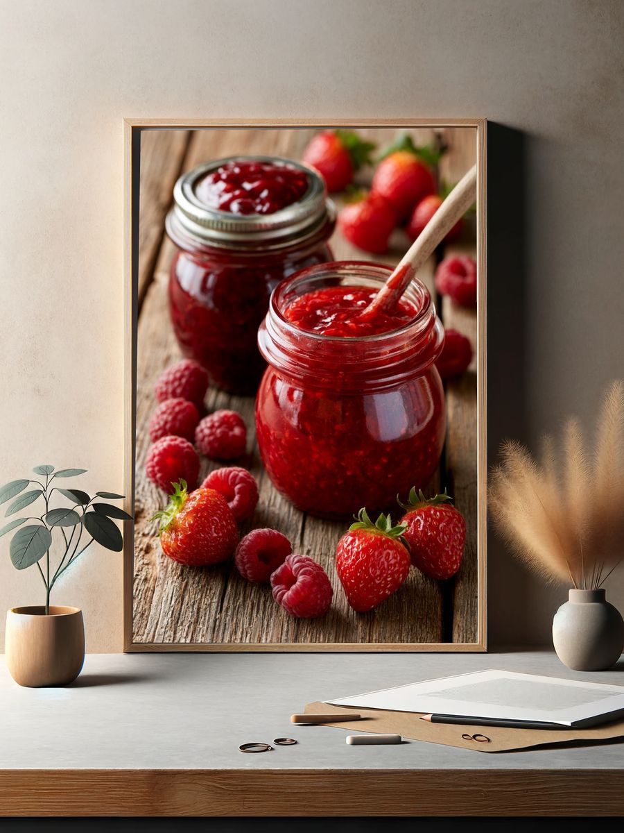 Strawberry Raspberry Jam Poster. — room view 2