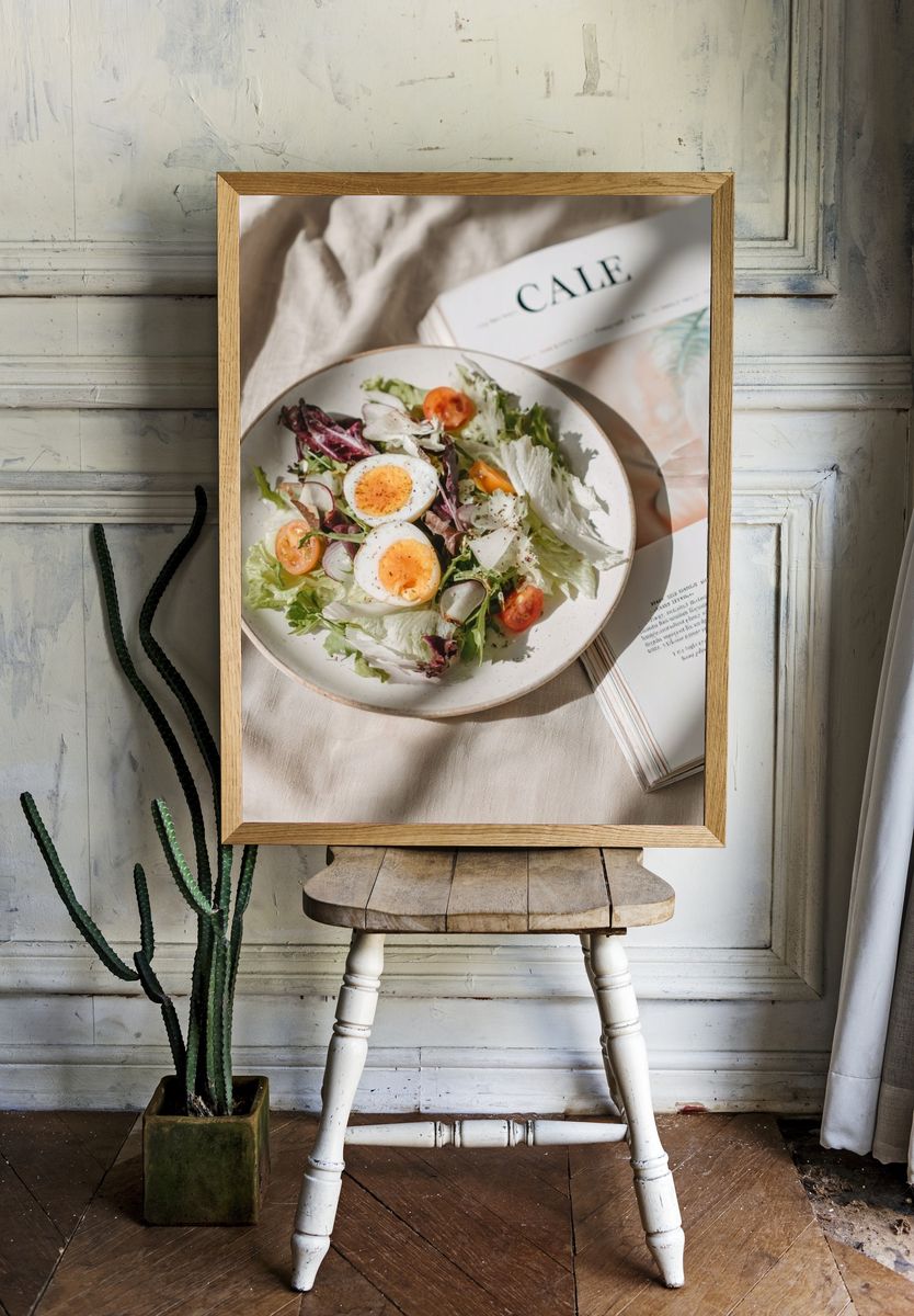 Rustic Salad Still Life Photography Poster. room preview
