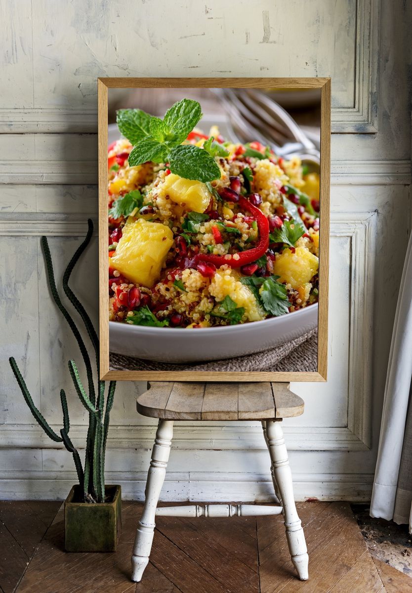 Tropical Quinoa Salad Photography Poster. room preview