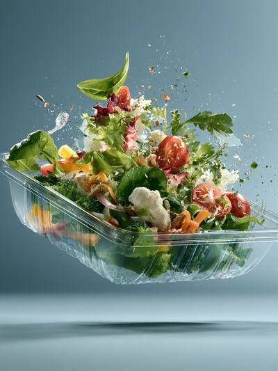 Floating Salad Food-Drink Poster.