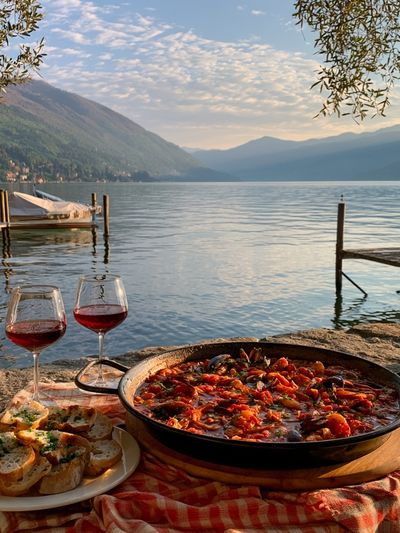 Lakeside Paella Photography Poster. poster