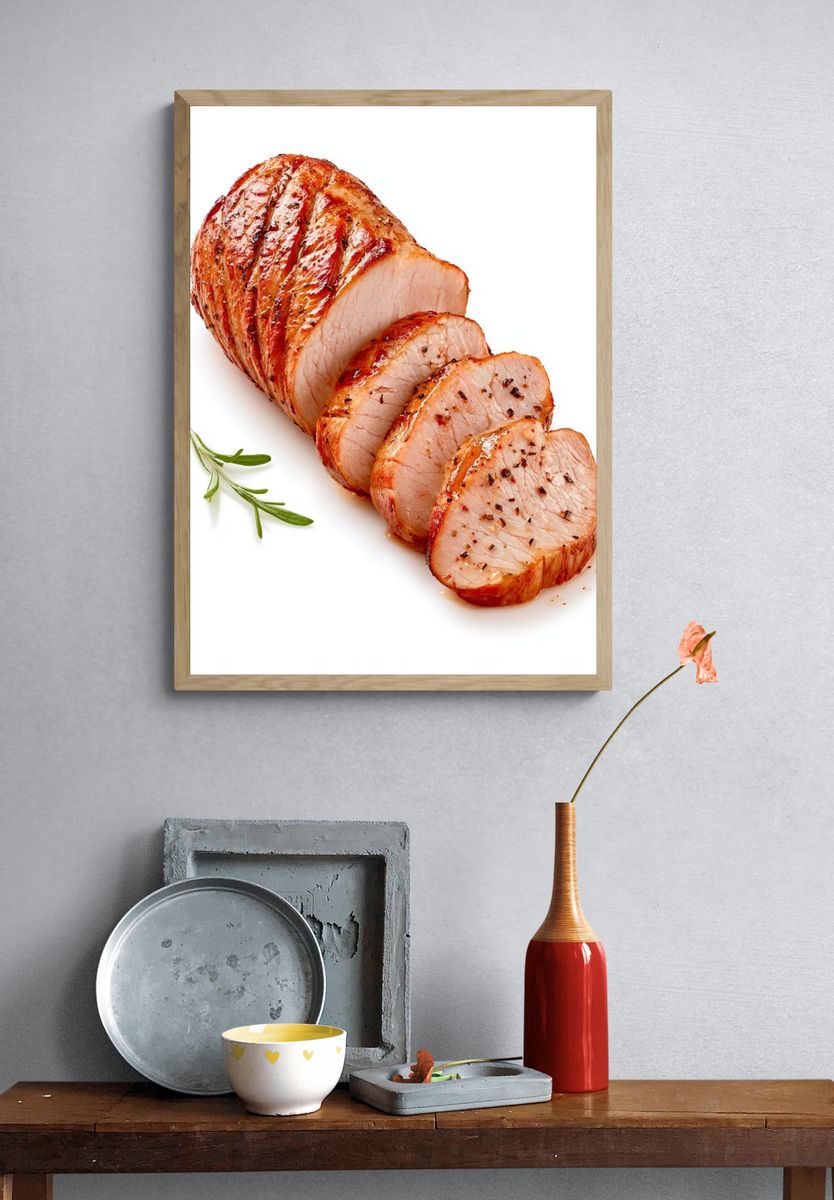 Roasted Pork Tenderloin Food Print. — room view 3