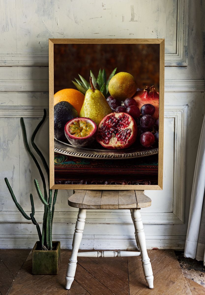 Still Life Fruit Arrangement Poster. — room view 1
