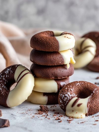 Chocolate Donuts Food Photography Poster.