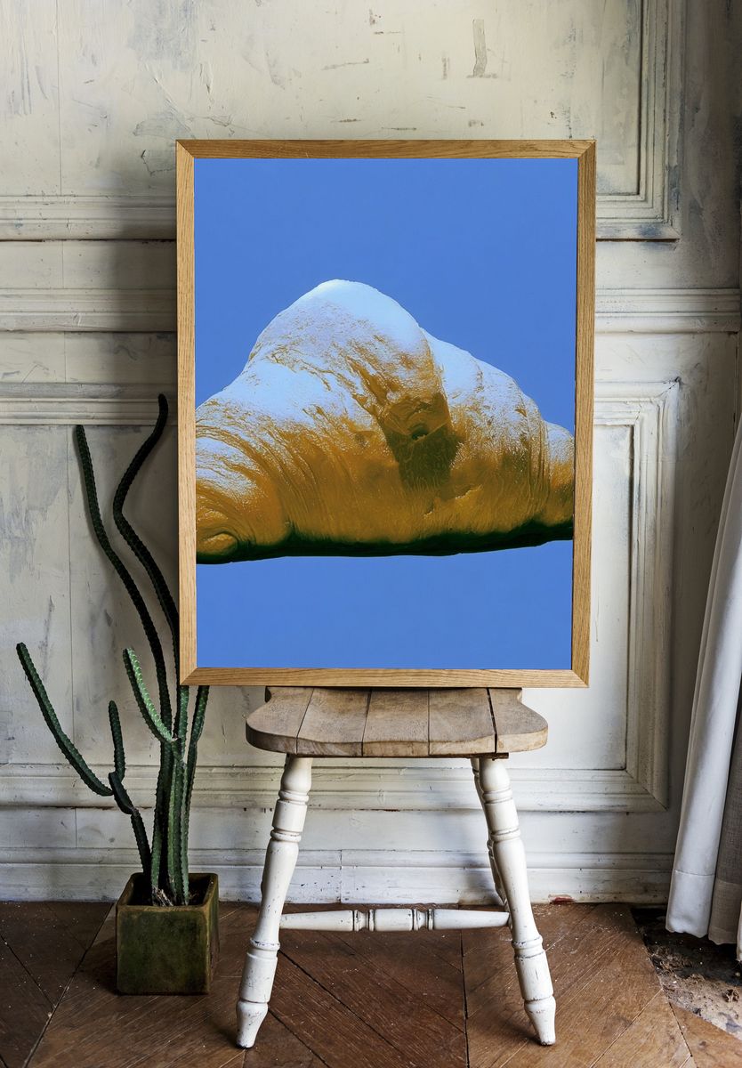 Croissant Still Life Photography Poster. room preview