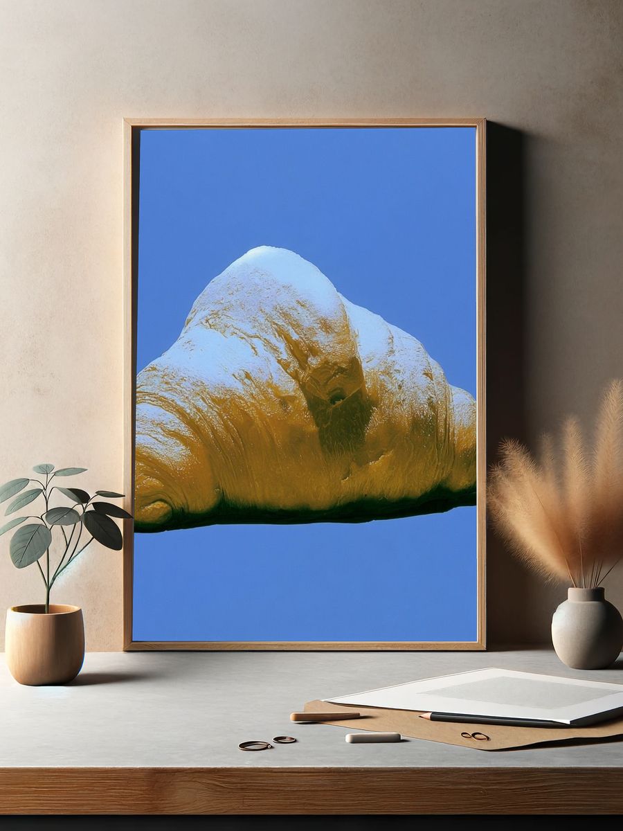 Croissant Still Life Photography Poster. — room view 2