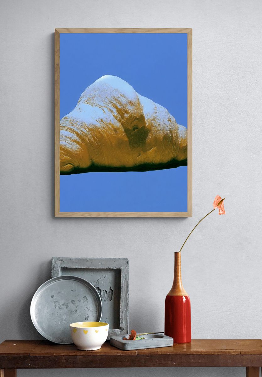 Croissant Still Life Photography Poster. — room view 3