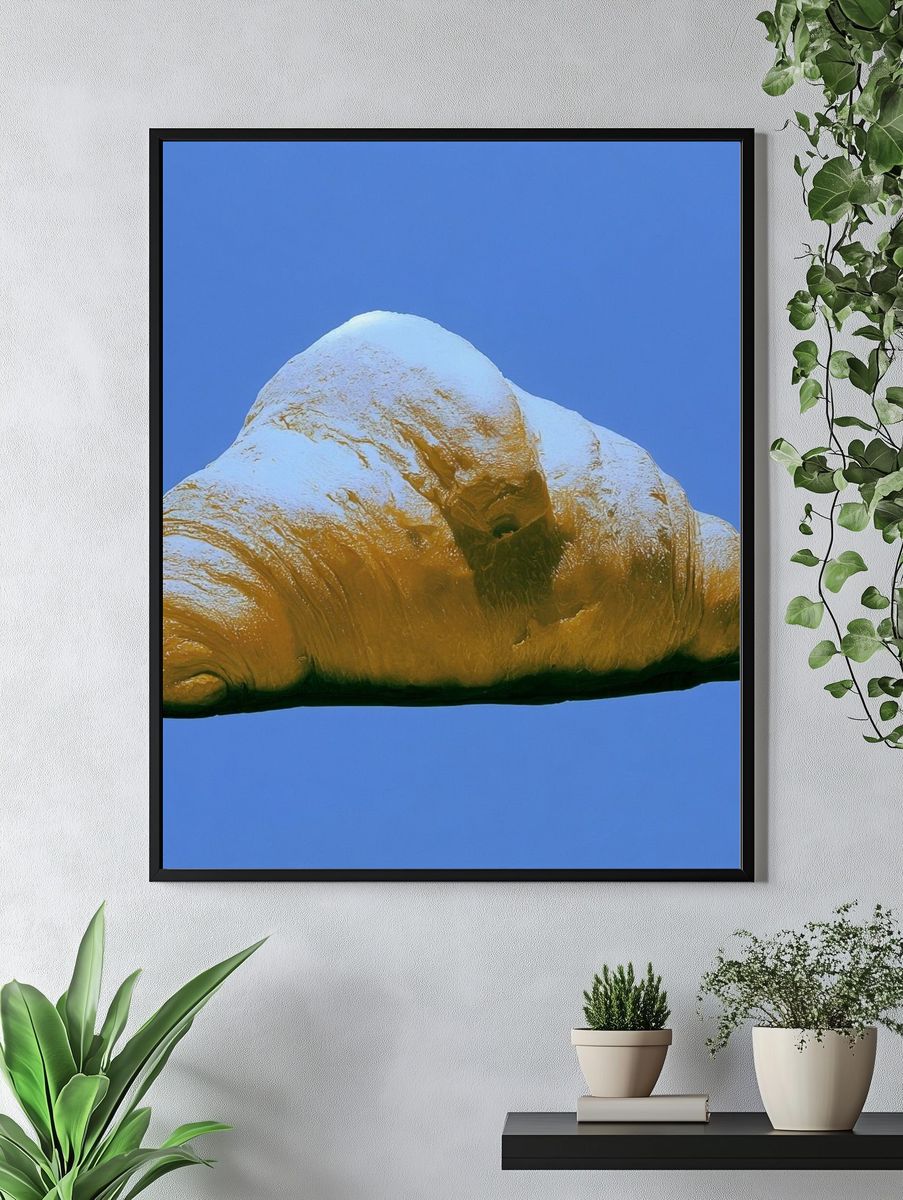 Croissant Still Life Photography Poster. — room view 4