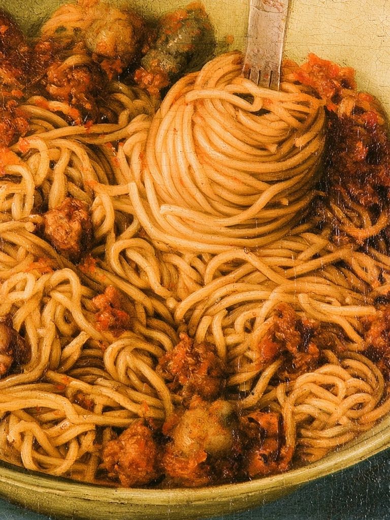 Spaghetti Bowl Still Life Print. poster — food-drink art