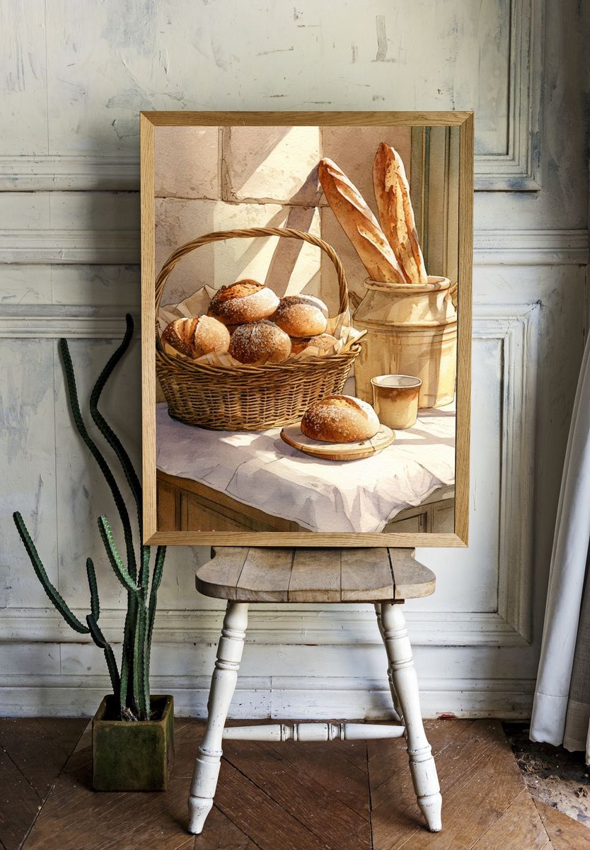 Sunlit Bakery Still Life Print. — room view 1
