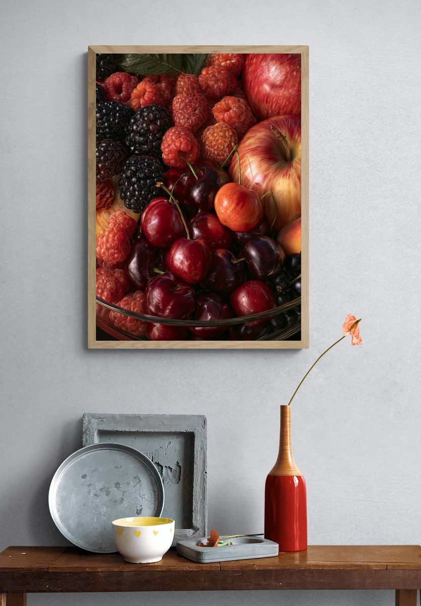 Autumn Fruit Still Life Print. — room view 3
