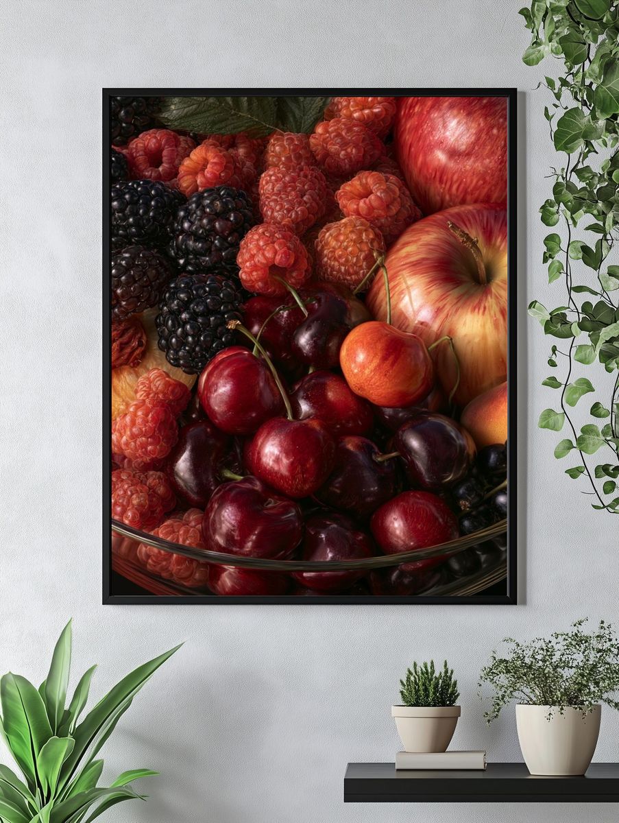 Autumn Fruit Still Life Print. — room view 4
