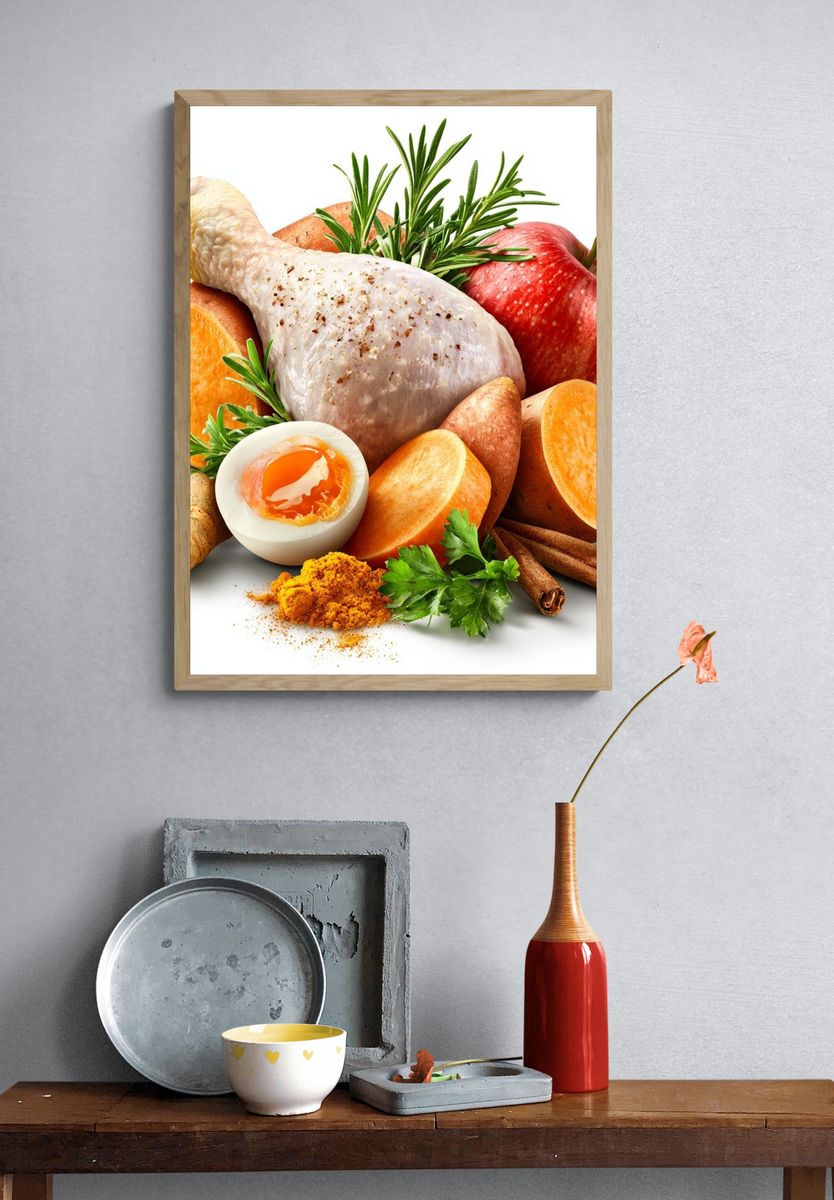 Farm-Fresh Food Still Life Poster. — room view 3