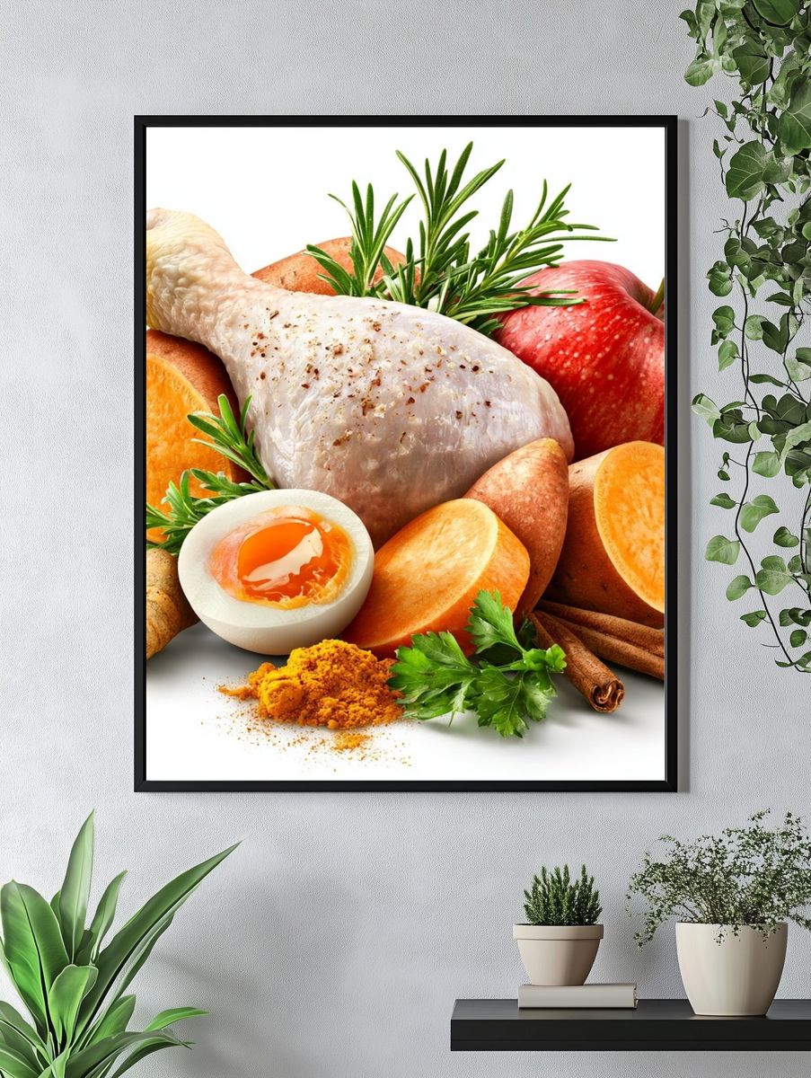 Farm-Fresh Food Still Life Poster. — room view 4