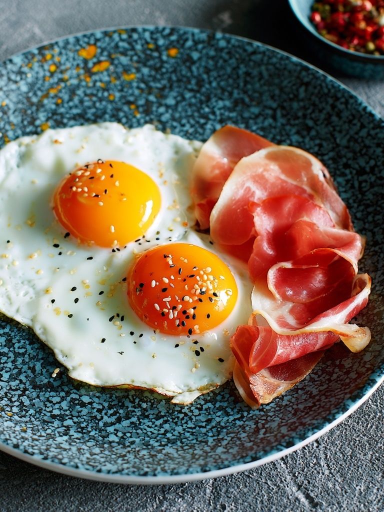 Gourmet Eggs and Prosciutto Print. poster — food-drink art