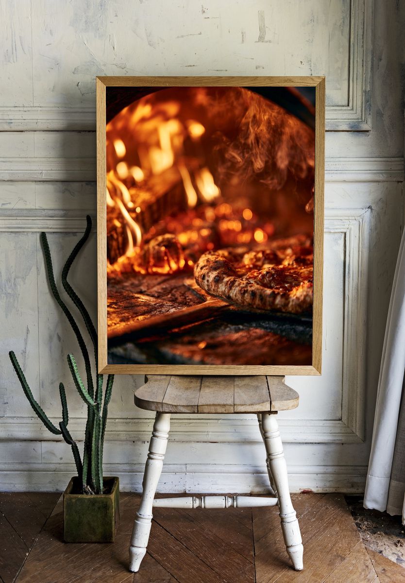 Wood-Fired Pizza Oven Photography Poster. room preview
