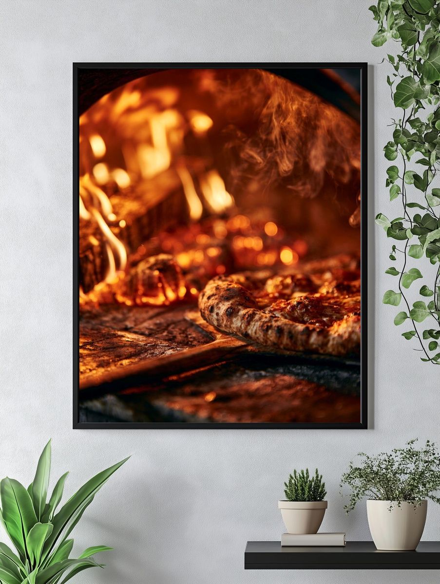Wood-Fired Pizza Oven Photography Poster. — room view 4