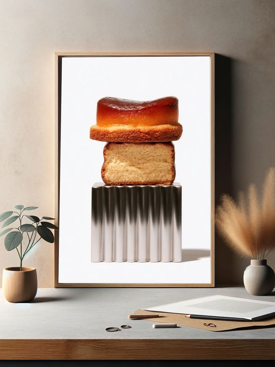 Caramel Flan Still Life Poster. — room view 2