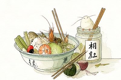 Japanese Noodle Bowl Watercolor Print. poster