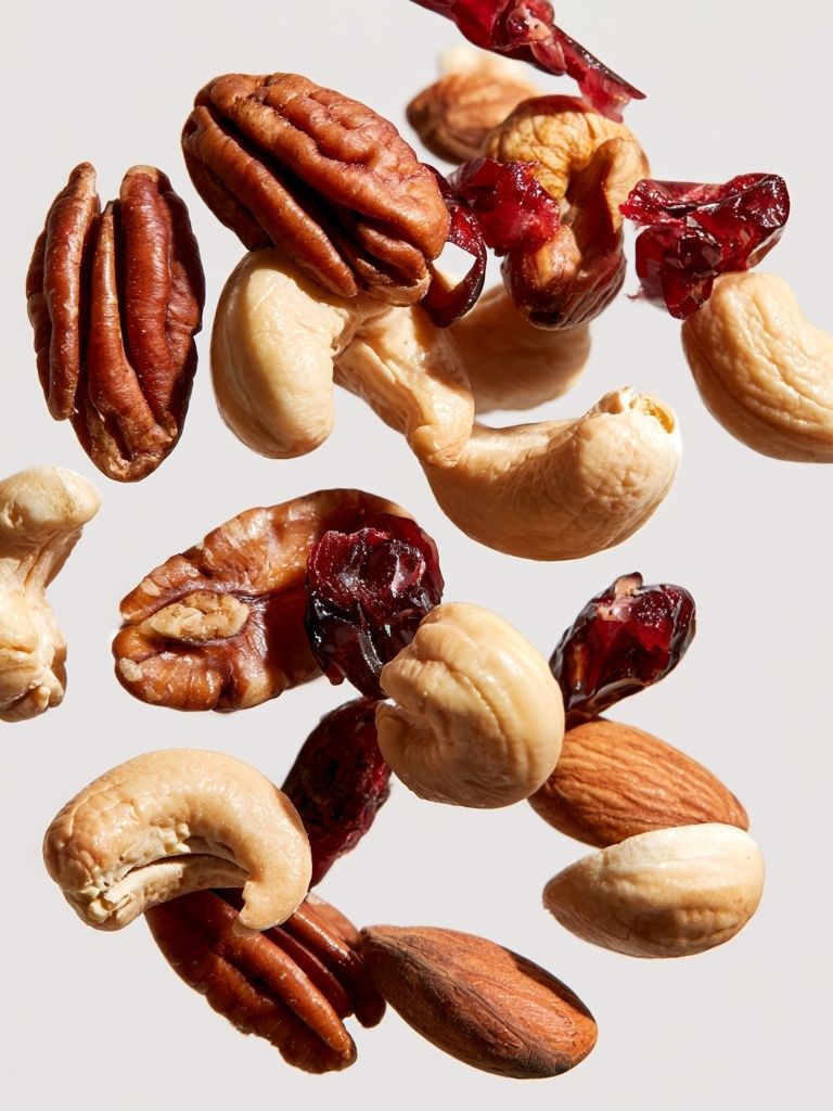 Floating Nuts and Berries Print. poster — food-drink art