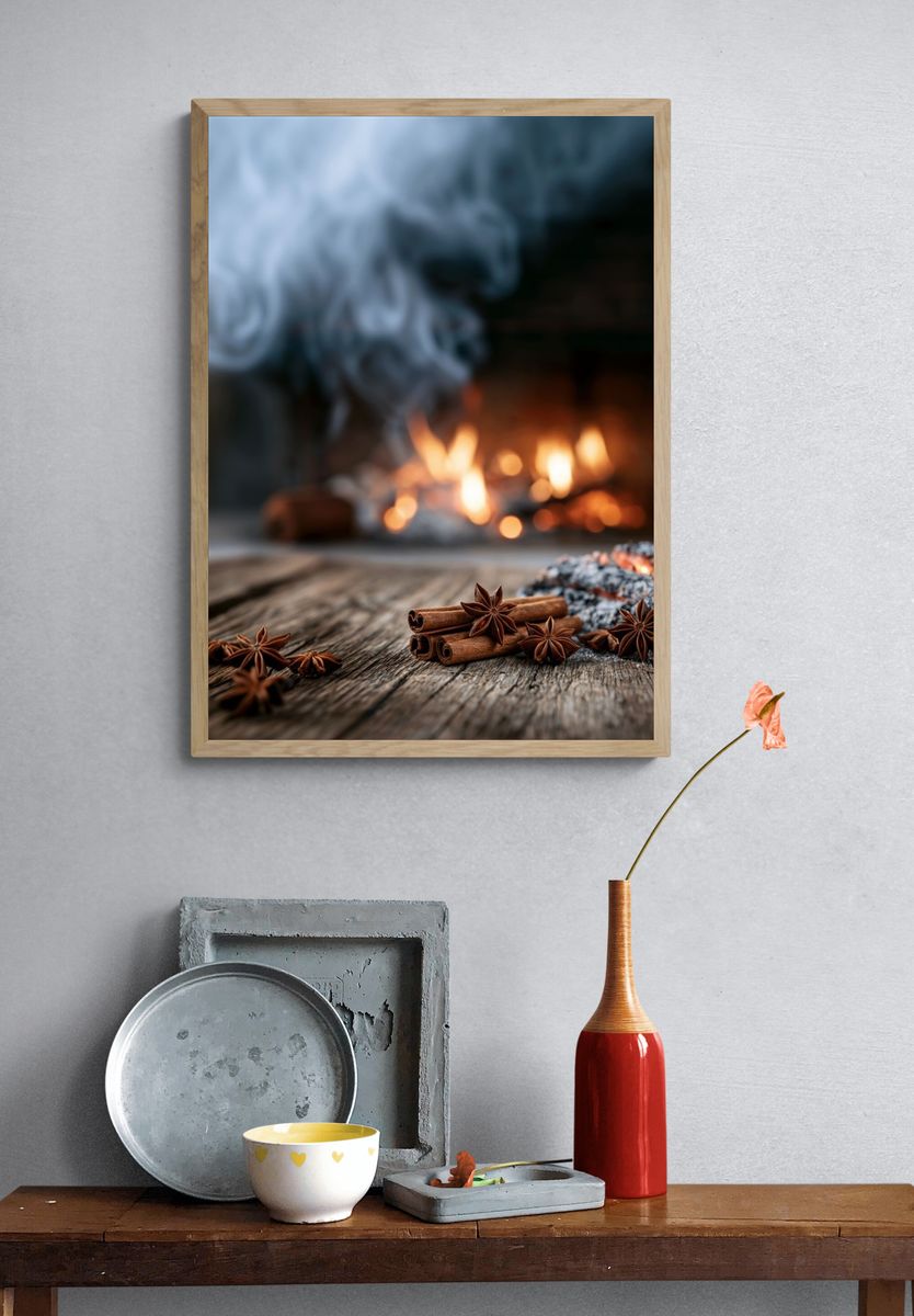 Cinnamon and Star Anise Still Life Poster. — room view 3