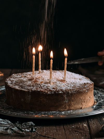 Birthday Cake Candlelight Poster. poster